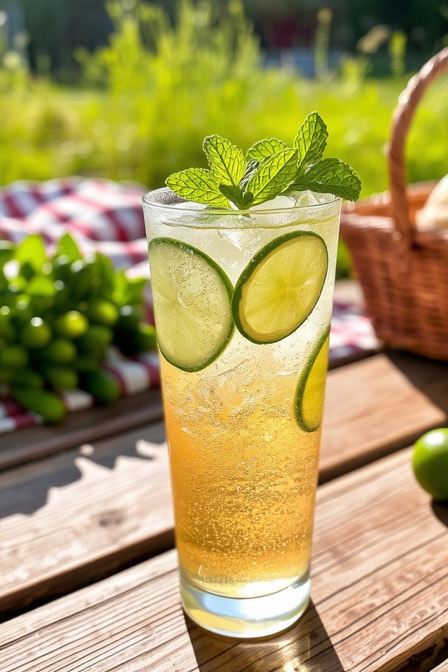 refreshing cucumber lime cooler