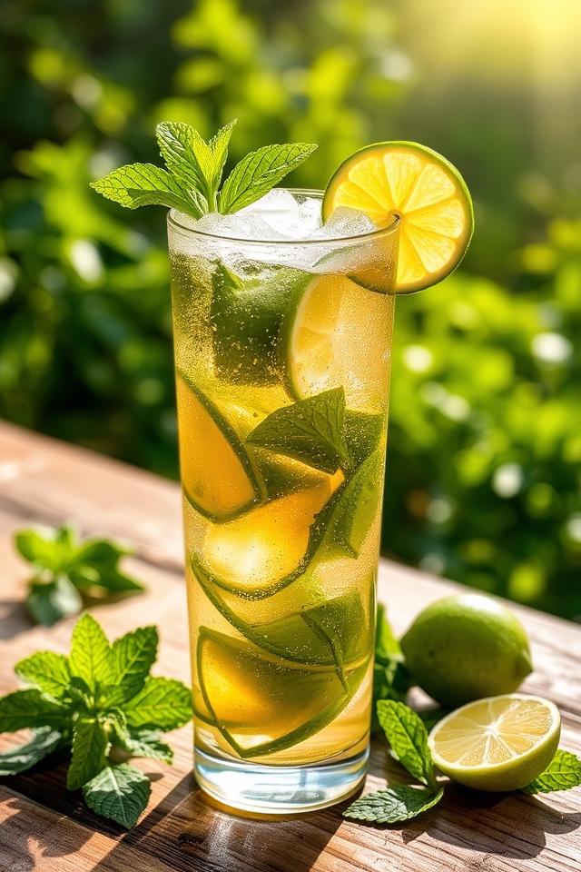refreshing mint beer cocktail