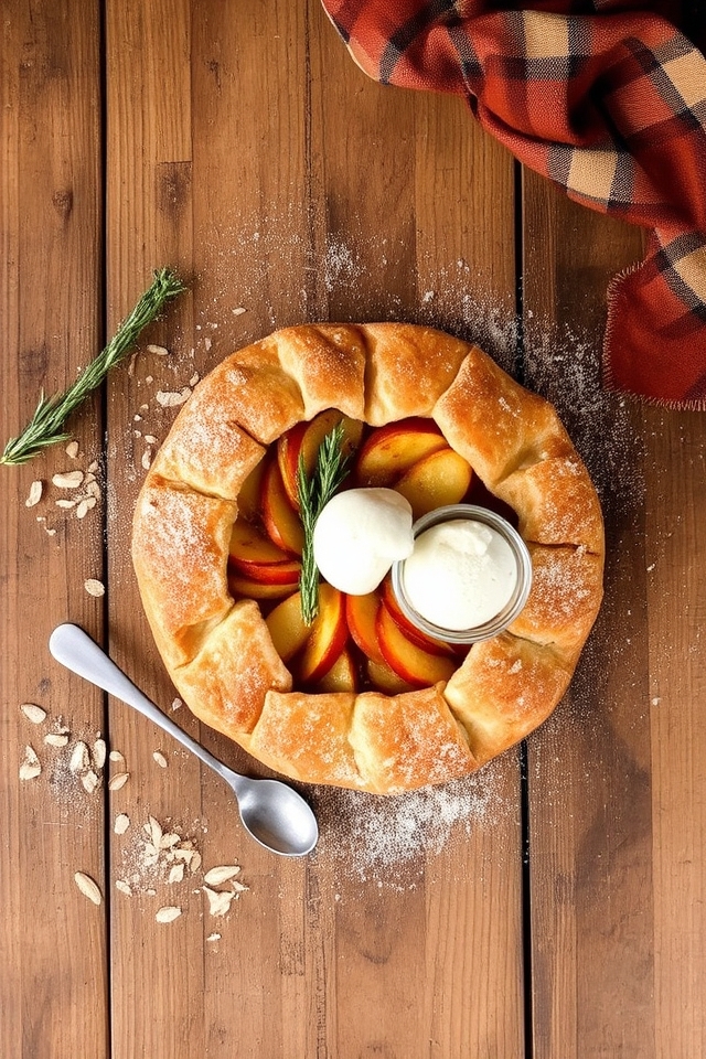 rustic apple almond galette