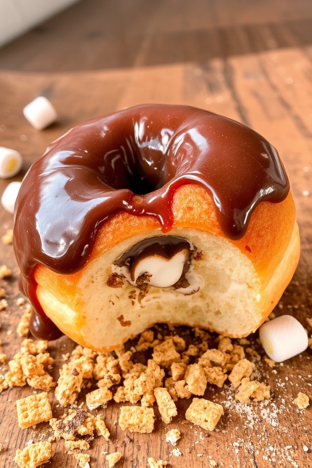 s mores filled donuts dessert
