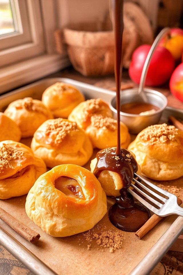 s mores flavored apple dumplings