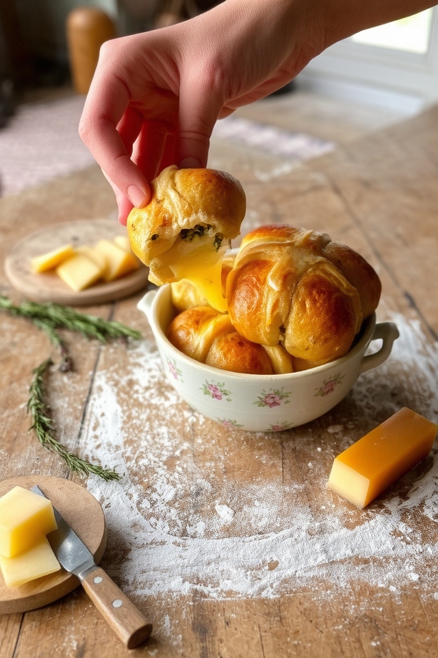 savory cheddar herb buns