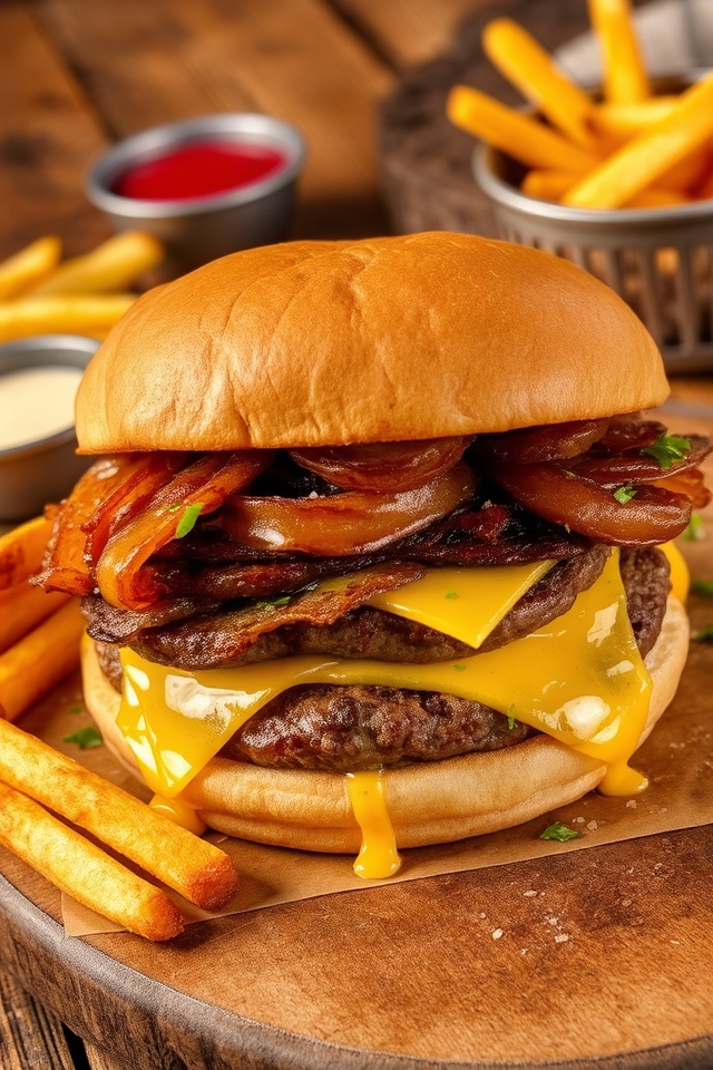 savory cheesesteak burger fusion