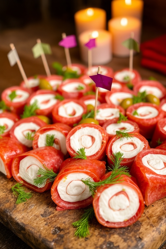 savory cream cheese roll ups