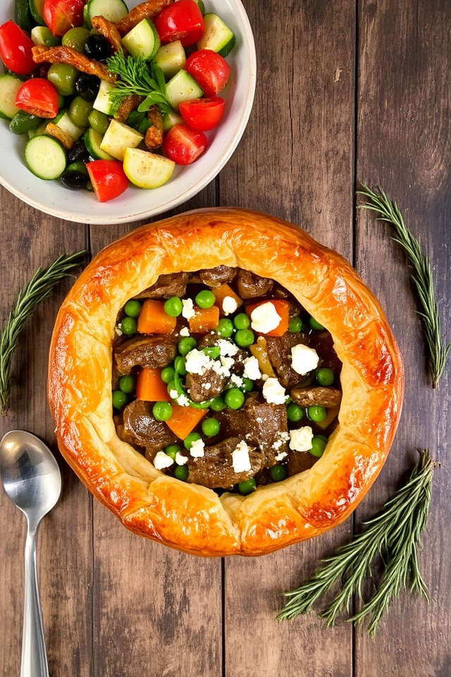 savory lamb feta pie