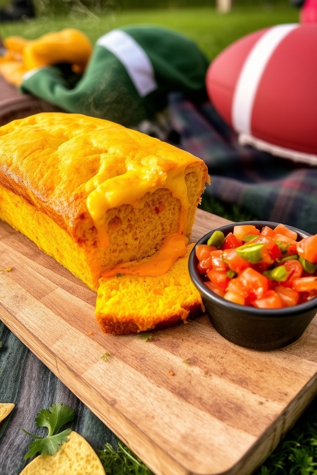 savory nacho cheese cornbread