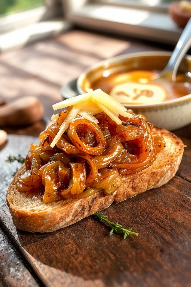savory onion cheese toast
