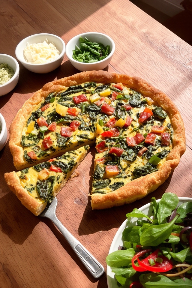 savory salami quiche recipe