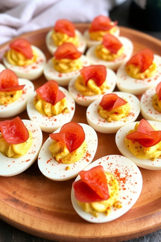 savory salami stuffed eggs