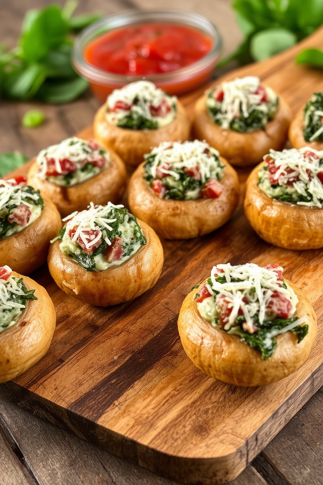savory stuffed mushroom appetizers