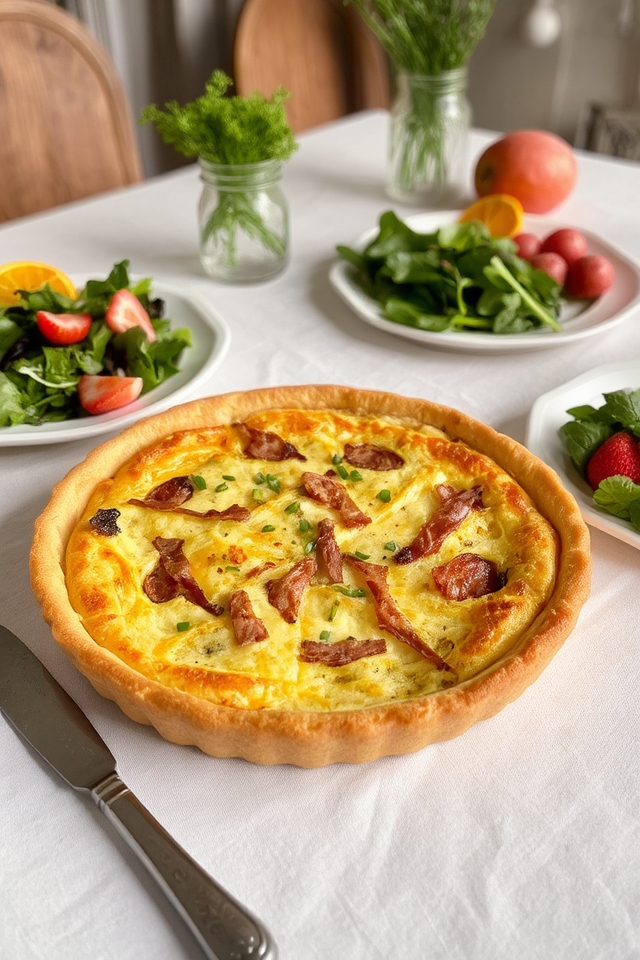 savory tart with lardons