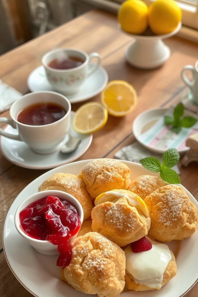 scones with jam delightfully