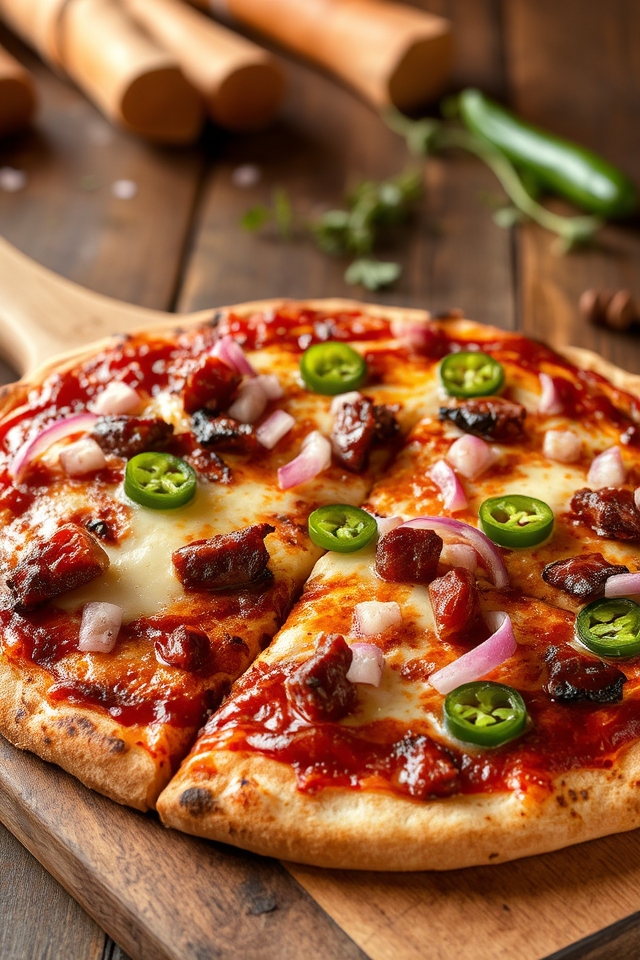 smoky burnt ends pizza