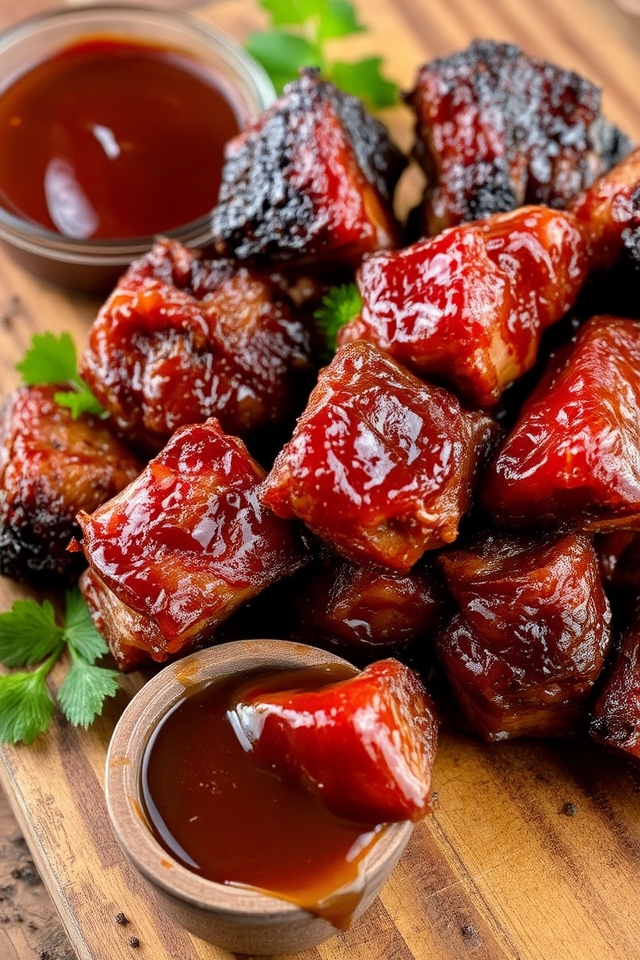 smoky caramelized brisket bites