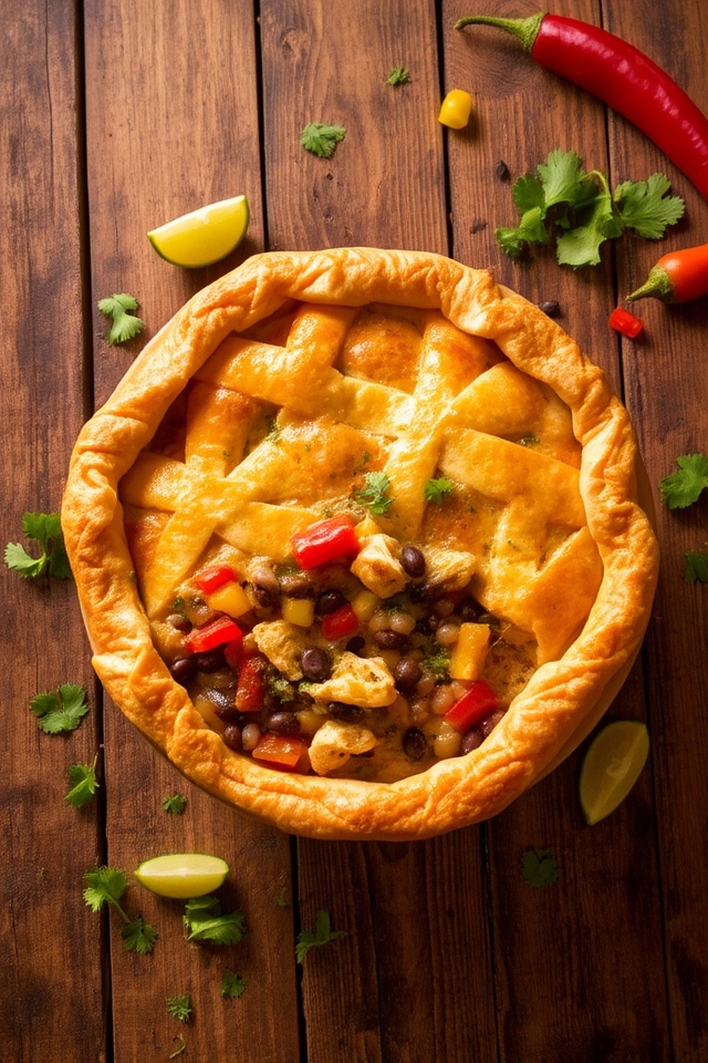 southwest chicken black bean pie