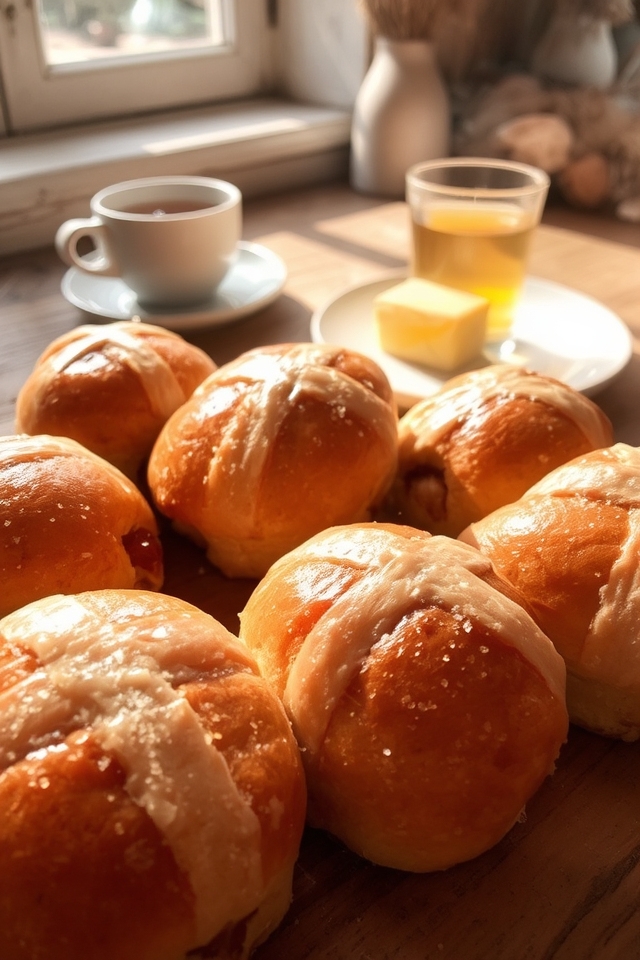 spiced apricot filled buns