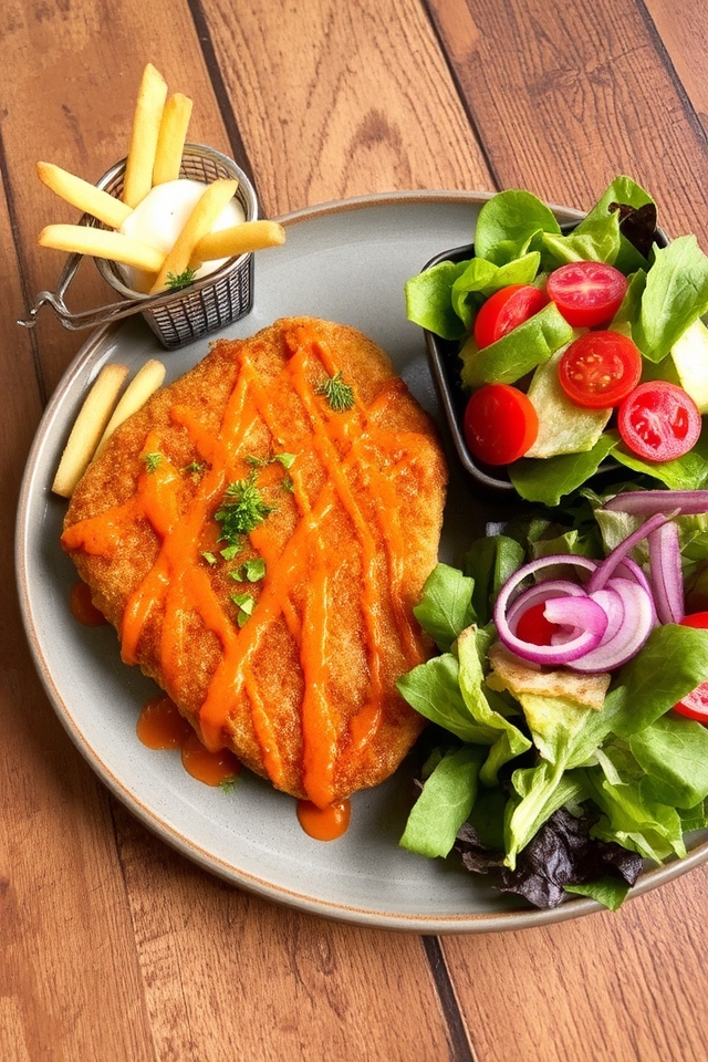 spicy buffalo schnitzel delight