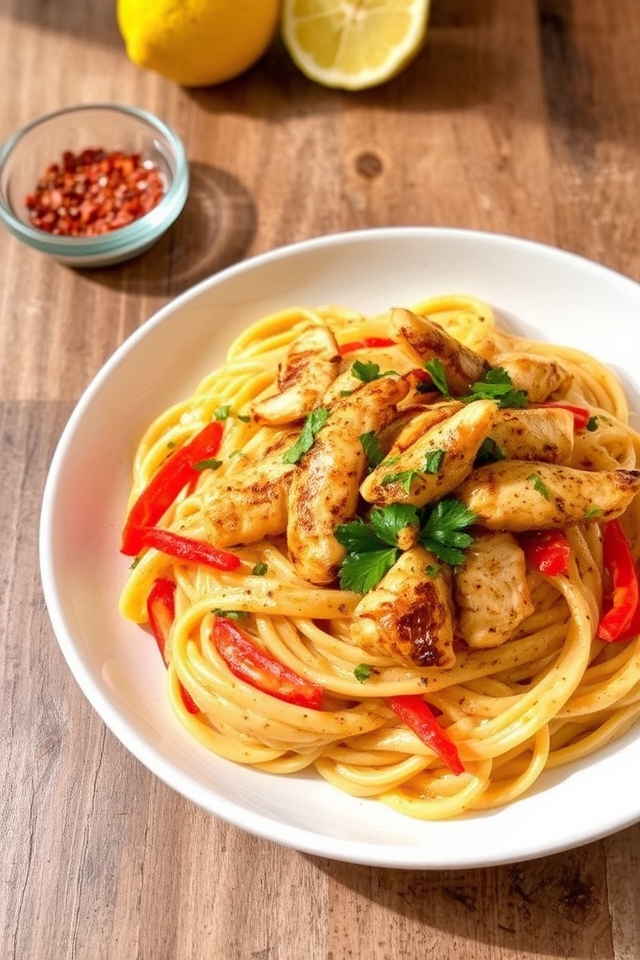 spicy cajun chicken linguine