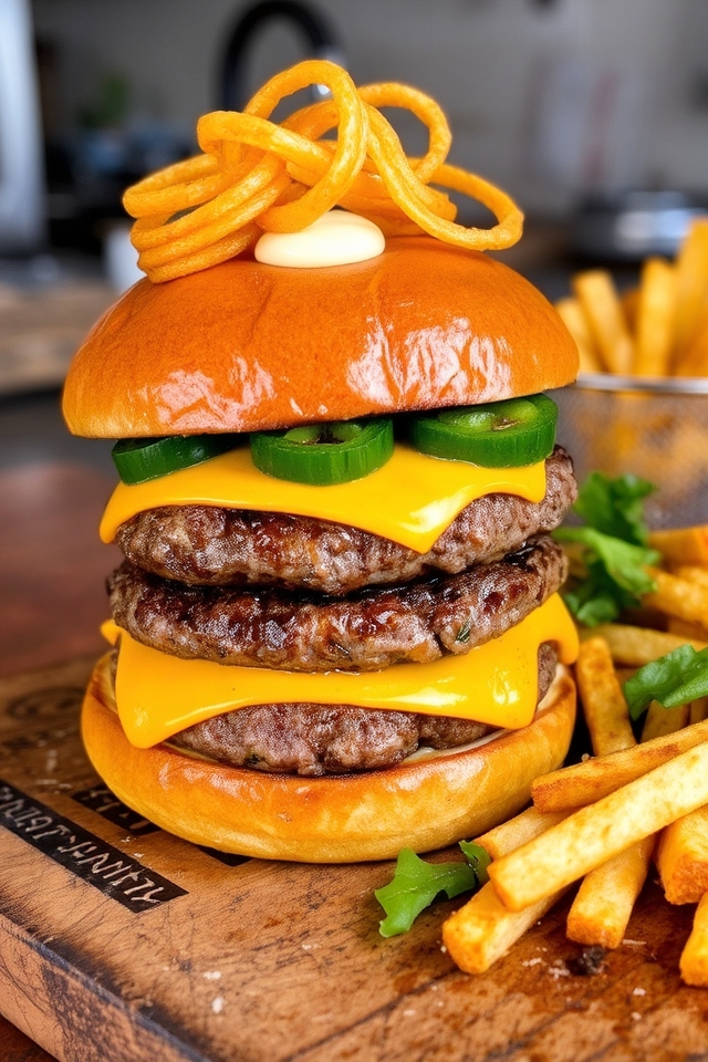 spicy cheeseburger with jalape os