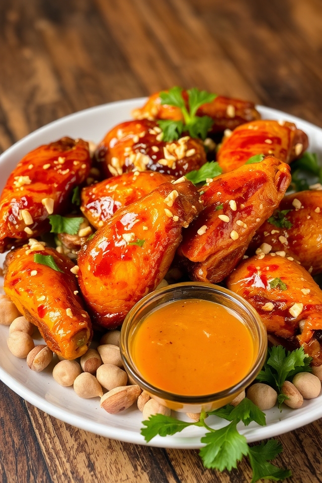 spicy crunchy nutty wings