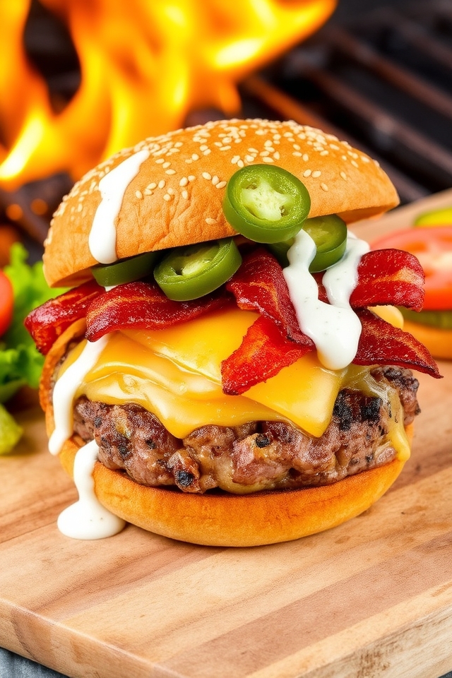 spicy jalape o cheeseburger delight