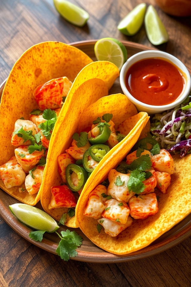spicy lobster taco delight