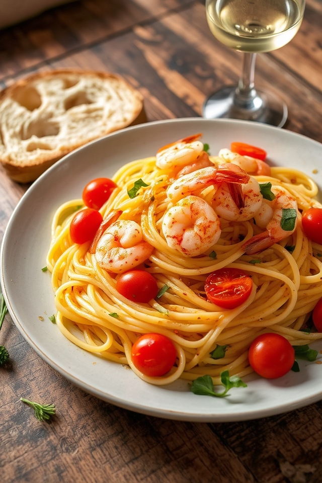 spicy shrimp pasta delight