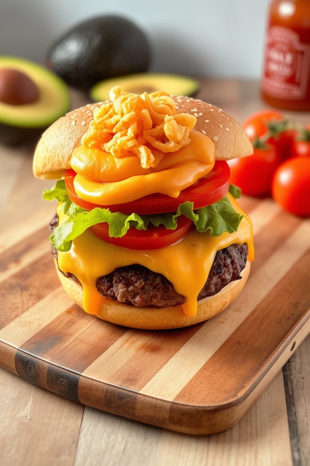 spicy sriracha mayo burger