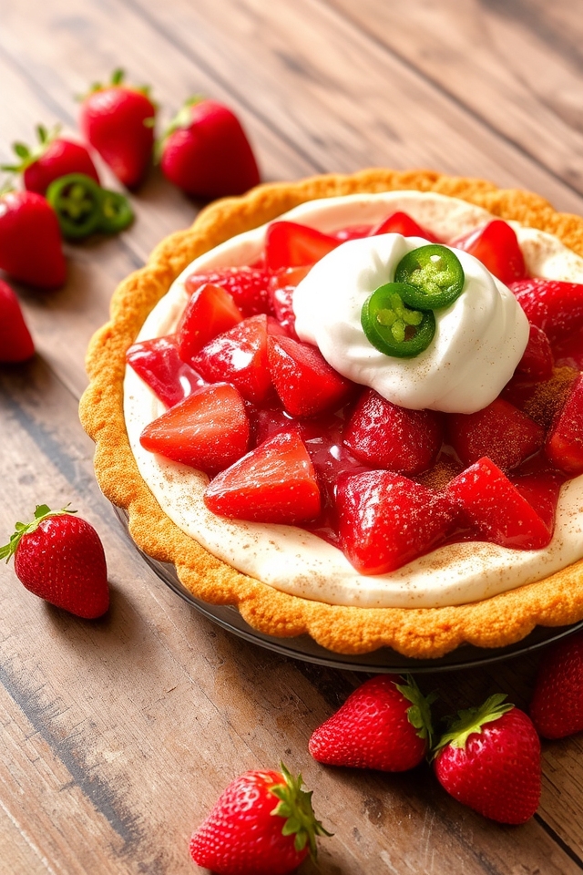 spicy strawberry cream pie