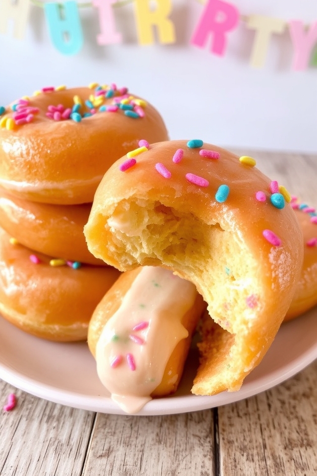 sprinkle filled celebration donuts