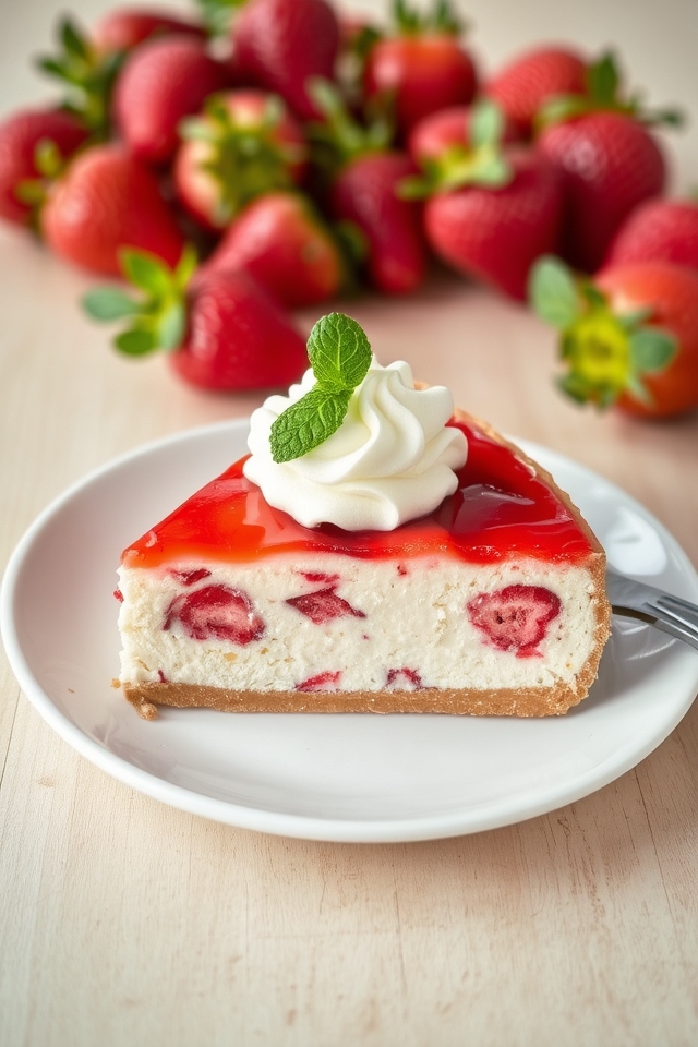 strawberry cheesecake cream pie