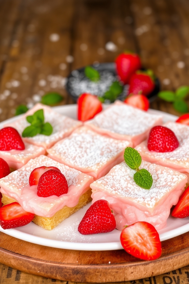 strawberry cream pie bars