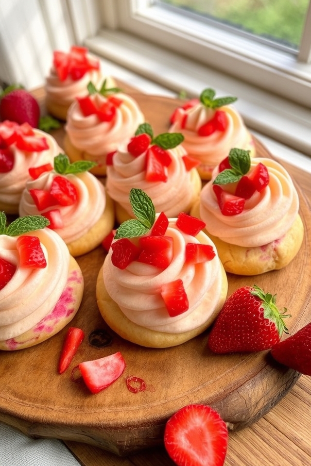 strawberry cream pie cookies