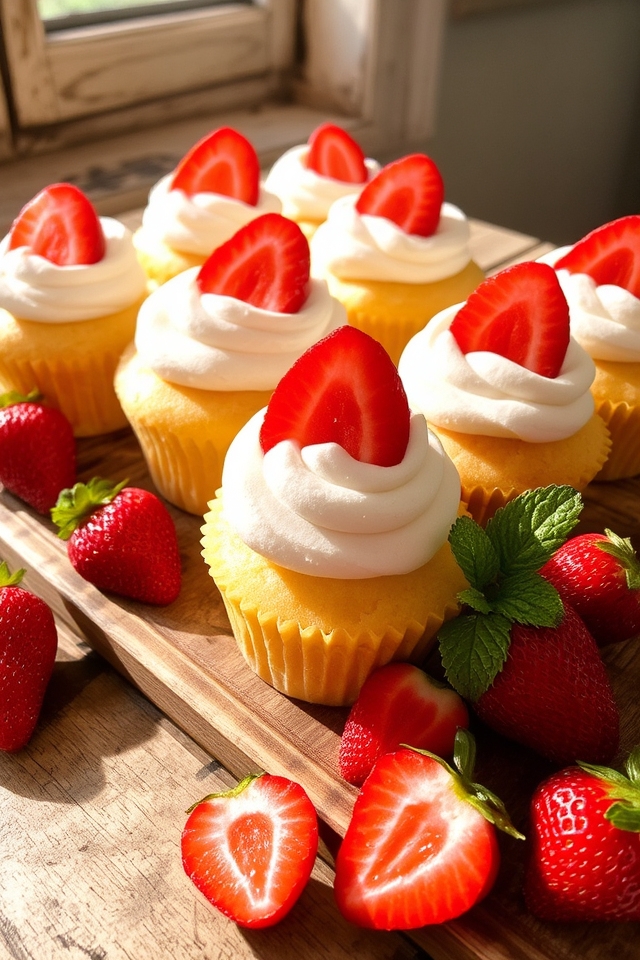 strawberry cream pie cupcakes