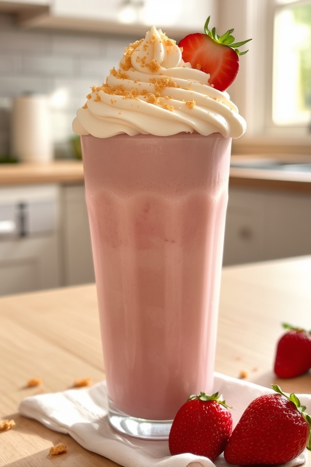 strawberry cream pie milkshake