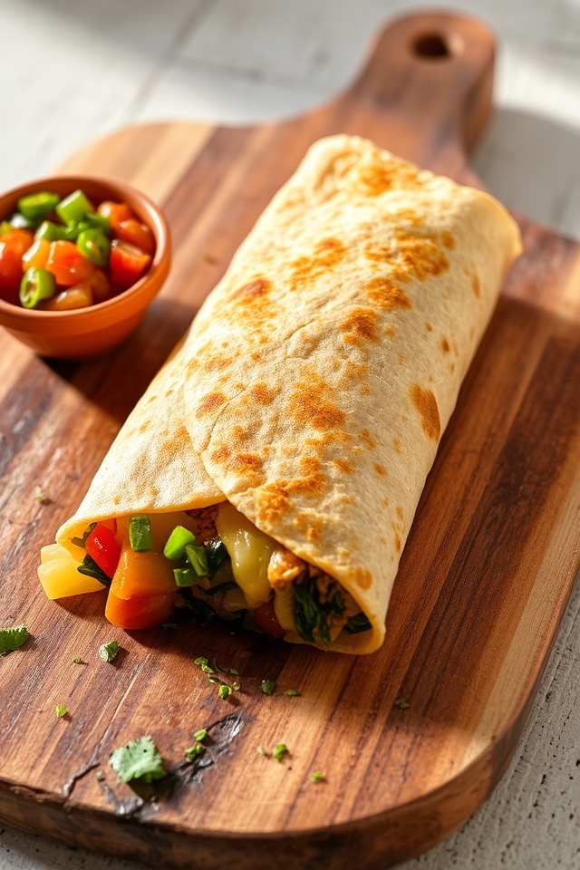 string cheese breakfast burrito