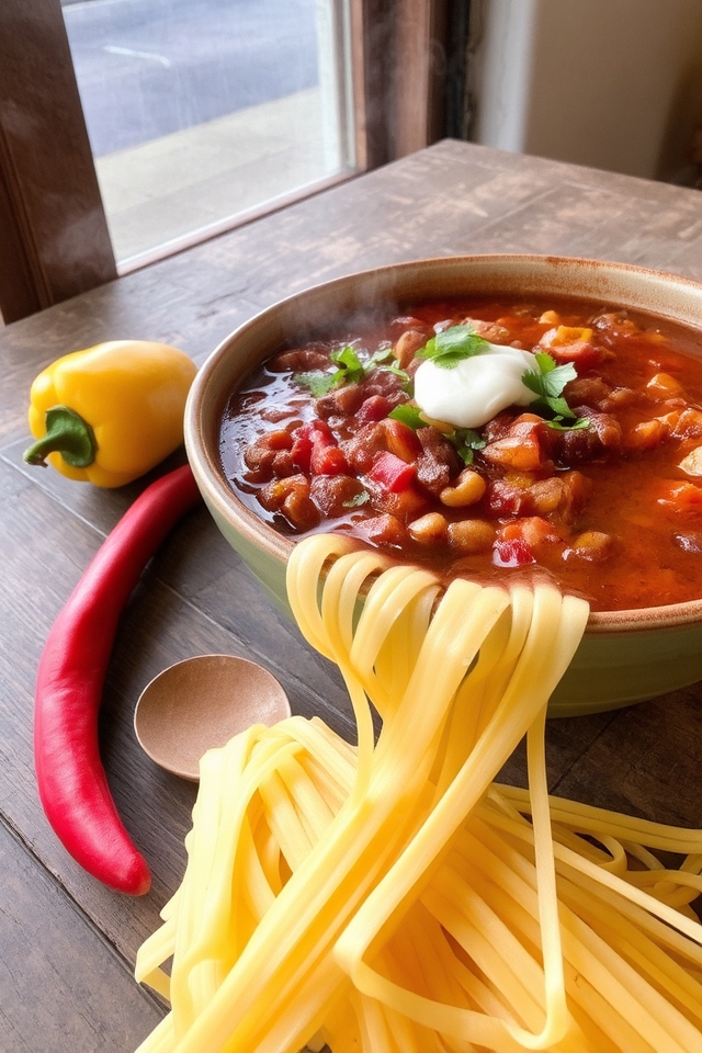 string cheese enhances chili