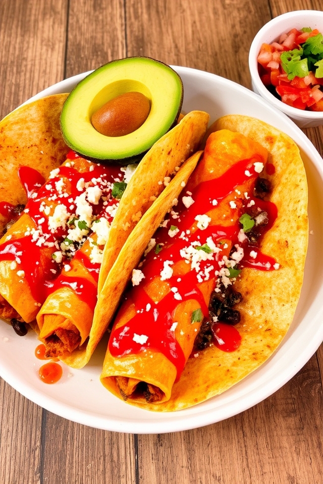 sweet potato black bean enchiladas