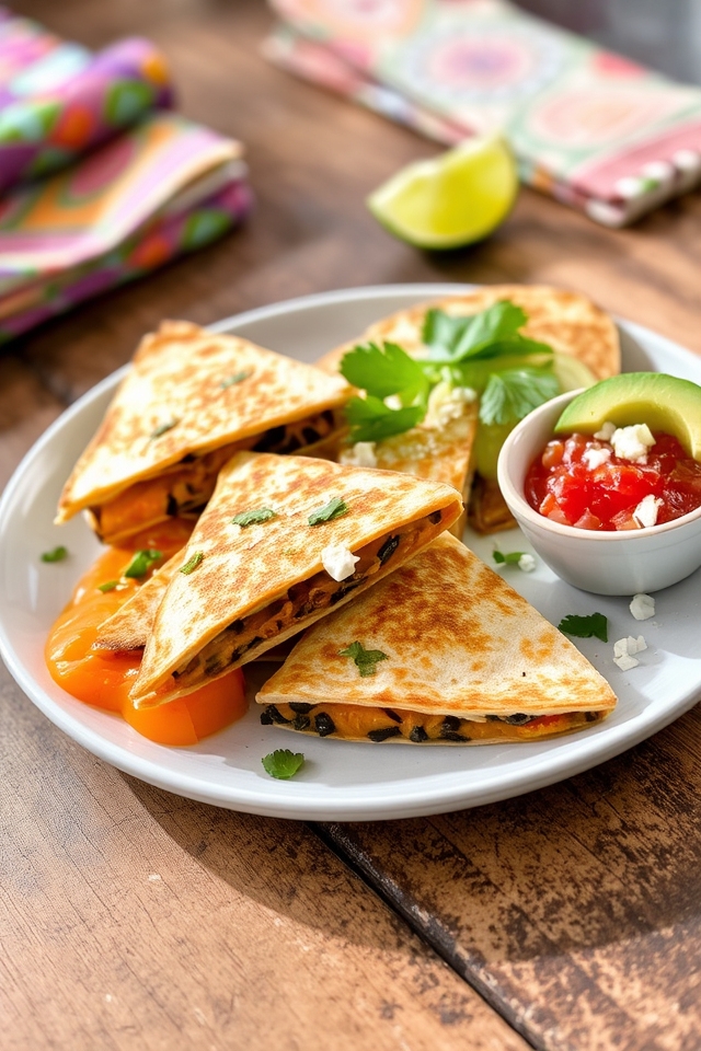 sweet potato black bean quesadilla