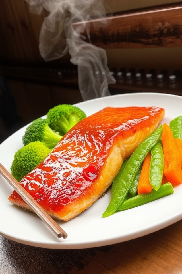teriyaki glazed salmon dinner