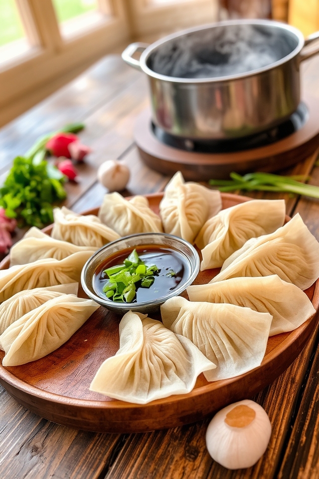 traditional chinese dumplings enjoyed
