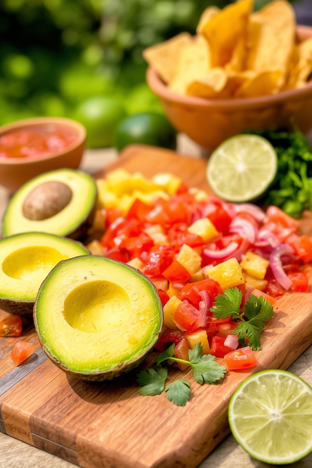tropical avocado pineapple dip