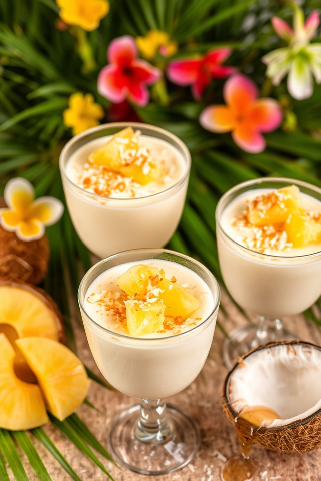 tropical coconut pineapple mousse