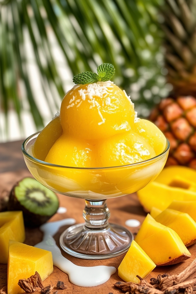 tropical pineapple sorbet delight