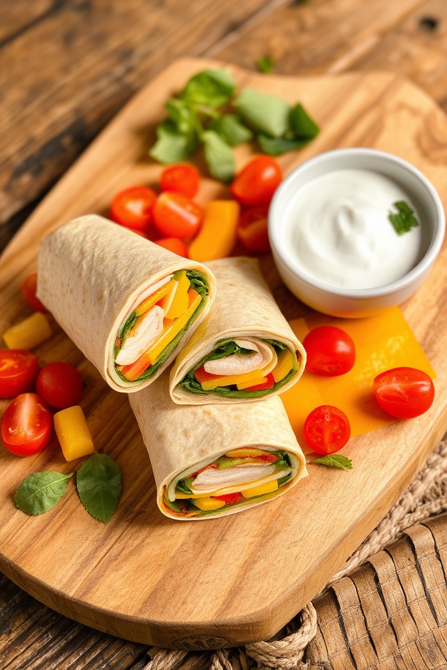turkey wraps with cheese