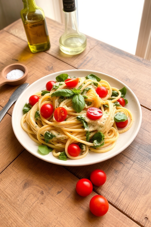 vegan creamy pasta dish