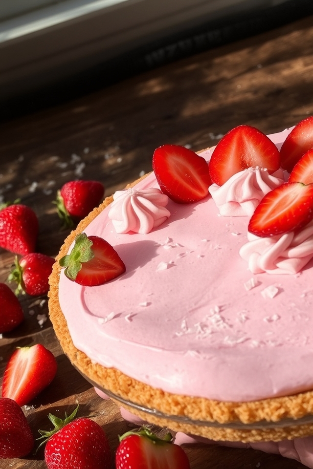 vegan strawberry cream dessert