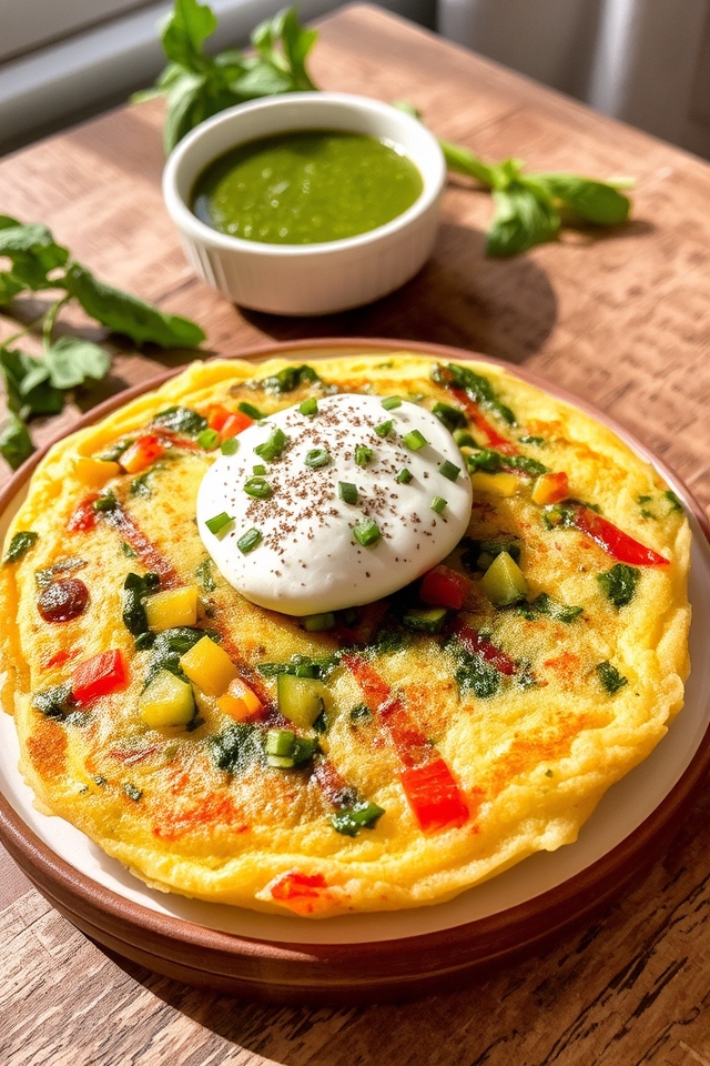 veggie packed savory breakfast pancakes