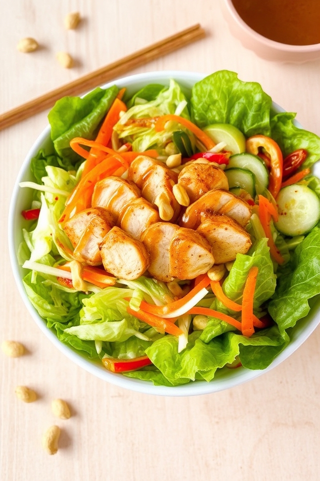 vibrant asian chicken salad