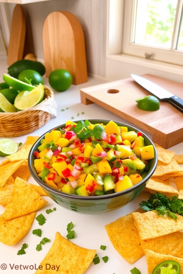 vibrant mango avocado salsa